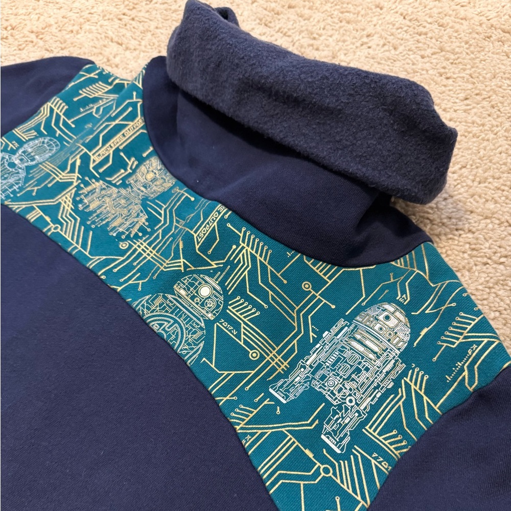 DROID DEPOT SWEATER BLUE GREEN SIZE MEDIUM STAR WARS DISNEY DROIDS - Picture 3 of 9